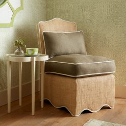 Oomph Seating Raffia Scallop Slipper Chair