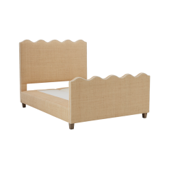 Oomph Beds Wave Platform Bed With Footboard - Natural Raffia