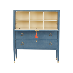 Oomph Tables Easton Secretary Desk: Denim Blue Finish 11 Oomph Tables Easton Secretary Desk: Denim Blue Finish