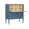 Oomph Tables Easton Secretary Desk: Denim Blue Finish