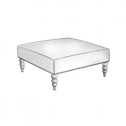 Oomph Coffee Tables Chatham Linen Ottoman