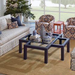Oomph Palm Beach Wrapped Coffee Table With Glass Tables