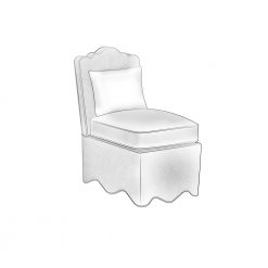 Oomph Seating Raffia Scallop Slipper Chair