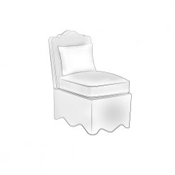 Oomph Upholstered Scallop Slipper Chair