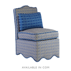 Oomph Upholstered Scallop Slipper Chair