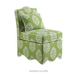 Oomph Upholstered Scallop Slipper Chair