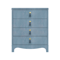 Oomph Easton Bachelor Chest In Denim Blue Finish Chests