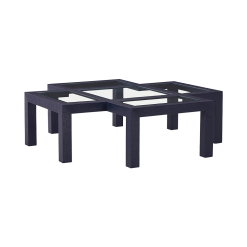 Oomph Palm Beach Wrapped Coffee Table With Glass Tables