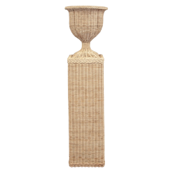 Oomph Braided Urn With Square Base And Pedestal Art, Trays And Accessories