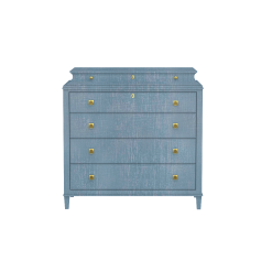 Oomph Chests Rowayton Chest With Dividend In Denim Blue Finish