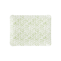 Oomph Nina Campbell Collection Nina Campbell Green Basketweave Tray - Small