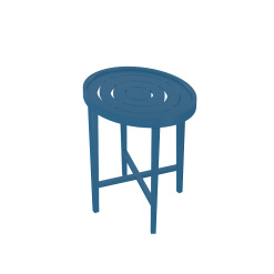 Oomph On The Rocks Tini Table Oval