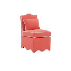 Oomph Upholstered Scallop Slipper Chair